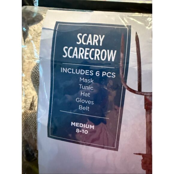 Suit Yourself Scary Scarecrow Costume Kids M 8-10 EUC - Picture 4 of 5